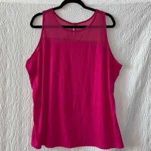 Lane Bryant Boatneck Sheer Detail Tank